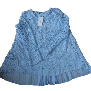 🌞Amazing Zaful Blue Lace Tunic